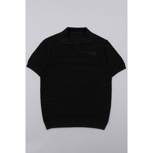 Polo en Maille Noire Élégant – Style Moderne et Confort au Quotidien