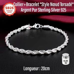 8,44Gr Bracelet en Argent Sterling S925 Style Nœud Torsadé, 92,5% d'Argent, Magnétique Médical, sans Nickel, Unisexe, Résistant à l’Oxydation, Élégant et Intemporel, Poids Bracelet:8,44Gr, Longueur 20cm, Idéal