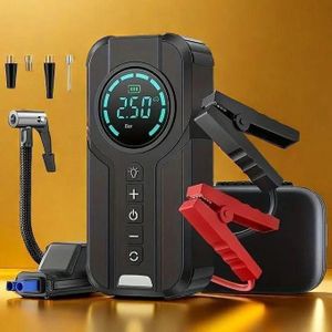 Jump Starter Démarreur Batterie Voiture avec Compresseur d'air professionnelle, avec éclairage LED