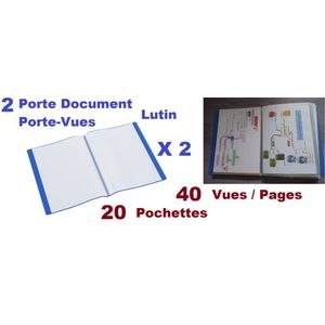 Porte-vue polypro 100 pochettes plastiques - lutin 200 vues vert