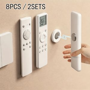 8 Supports Magnétiques pour Télécommandes – Organiseur Mural Auto-Adhésif Sans Perçage, Rangement Gain de Place pour Télévision, Climatisation, Ventilateur et Maison