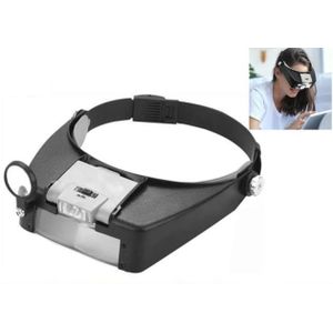 Lunettes optiques de lecture grossissantes avec lumière, loupe aste, visière de bijoutiers LED