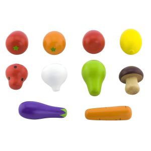 Jouet d'Imitation - Fruits et Légumes en Bois - Éducatif pour Enfants 3 Ans et Plus - Multicolore