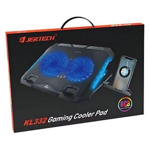 JERTECH Support de refroidissement RGB pour ordinateur portable  KL332 avec support de téléphone -  en aluminium