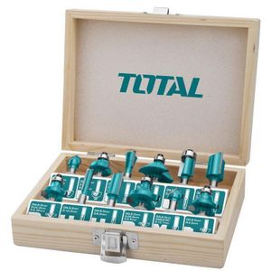 TOTAL Jeu de mèches de toupie 12 pièces 6 mm