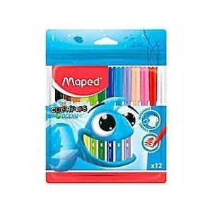 Generic Xim Maped Color’Peps Feutres de Coloriage pour Enfants – 12 Couleurs