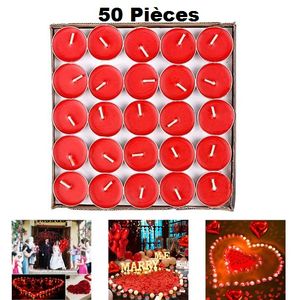 Generic Bougies rouges parfumées, décoratives & romantiques, Tea lights -  Pack de 100 Bougies à prix pas cher