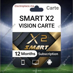 Carte d'Abonnement SMART X2 SMART PLUS  - 12 Mois : Votre Portail de Divertissement Ultime sur Smart TV & Android Box