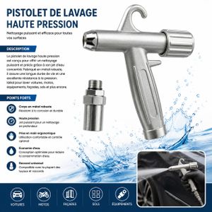 Pistolet de Lavage Haute Pression en Métal – Robuste et Performant
