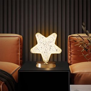 Lampe de Chevet Cristalline – Éclairage LED avec Allumage Tactile