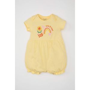 Defacto جمبسوت بناتي بنقشة الزهور حديثي الولادة ممشط