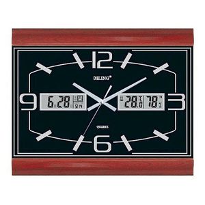 ساعة حائط لتزيين غرفة المعيشة وساعة حائط LCD جوية. ساعة حائط عصرية ساعة رقمية كبيرة ساعة حائط مزخرفة أسود 0.52*0.41 م*م