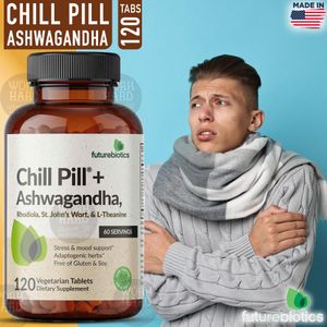 FutureBiotics Chill Pill Plus Ashwagandha, Rhodiola, St. John’s Wort, & L-Theanine 120 Tablets