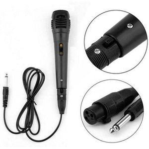 Microphone Dynamique cable XLR vers 3,5 mm/6,5 mm pour l'enregistrement Karaoké, Haut-Parleur Bluetooth Baffe Carte Son