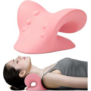 Relaxeur cervical et épaules - Correcteur d'alignement cervical et soulagement des douleurs du cou (Rose).