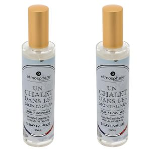 Spray Parfumé - Flacon en Verre Élégant - Rafraîchisseur d'Ambiance - 100ml - Lot de 2
