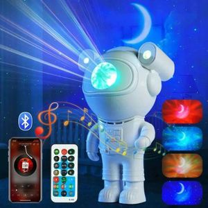 Lampe d'astronaute 5W avec projection de ciel étoilé et veilleuse pour enfants, haut-parleur