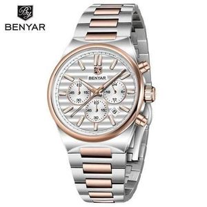Benyar  Montre homme quartz - chronographe - montre-bracelet analogique sport - date automatique