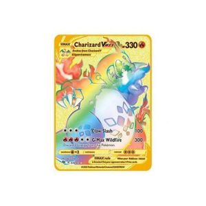 Carte Pokémon MAGIC SELECT Gold Charizard VMAX - Carte Métal Gold Edition Collector