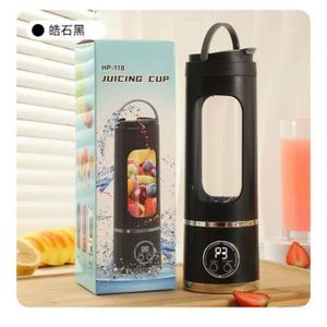 Mixeur Portable Rechargeable USB-C 450 ml, Blender Sans Fil 12 Lames, Broyeur de Glace, Mini Blender Smoothie et Shake Protéiné, Extracteur de Jus, Écran LED, Sans BPA, Couvercle Étanche, pour Voyage, Sport et Maison