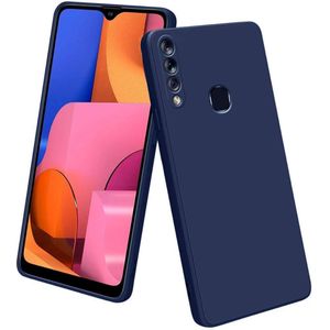 Coque Samsung Galaxy A20s Bleu en Silicone Liquide – Protection Antichoc et Anti-Rayures