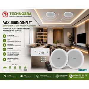 Dsppa مجموعة كاملة مضخم صوت 2*10 واط مع 2 مكبر سقفي (FM/USB/SD/BT) M2U