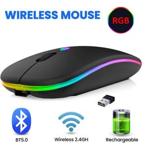 Dplus Souris Bluetooth et Sans Fil Rechargeable et Silencieuse et Ergonomique (éclairage LED RGB) IDEA PRIMA PS-M0095