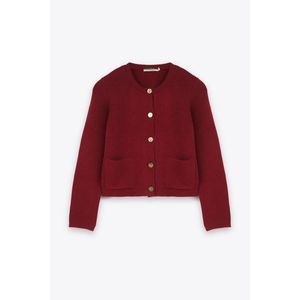 Marwa Cardigan À Boutons - Burgundy