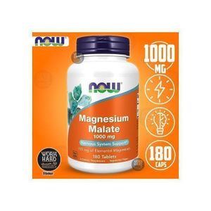 Now Foods Magnesium Malate 1000 1000 1000 1000 1000 1000 1000 1000 - Soutien Nerveux production d'énergie 180 180 180