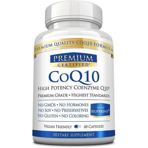 CoQ10 - Coenzyme Q10 300 mg avec huile MCT et pipérine - Absorption rapide - Augmente les niveaux d'antioxydants, améliore l'énergie, soutient le cœur et la fertilité - 60 capsules