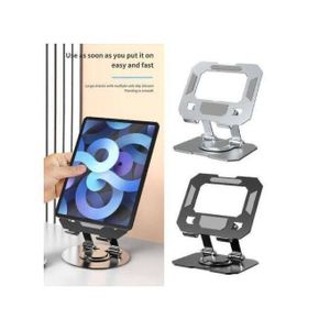 Support pour tablette, pliable, rotatif et ajustable.