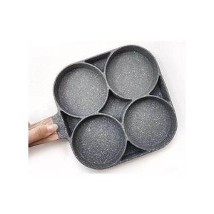 Poêles à frire antiadhésives Poêle à frire for œufs 4 tasses Batterie de cuisine antiadhésive Cuiseur à œufs frits Poêle à omelette for crêpes Hambourg Fabrication d'œufs frits Plaque chauffante ronde