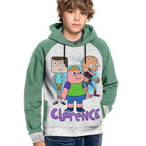 BENYAHYA STORE قبية كابيش أنيمي مانكا ياباني هودي أوطاكو سويت شورت للبنات كابيتشو أولاد ملابس للأطفال قميص - Clarence Hoodie Enfant 6 à 14 ans Capuchon Cartoon Anime Capuche Tshirt Sweatshirt