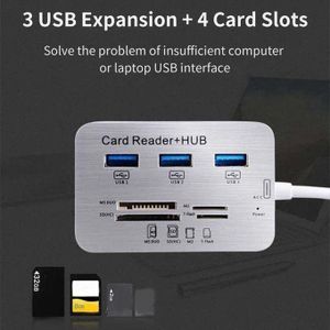 Hub USB 3.0/3.1 multifonction 7 en 1 et lecteur de cartes
