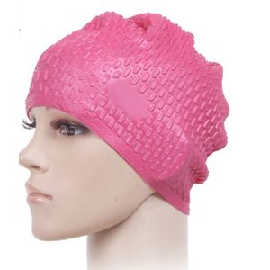 Bonnets de natation Bonnet de bain Élastique Silicone rose