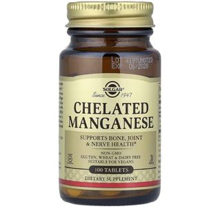 Solgar Chelated manganese, 100 tablets (8 mg piece)