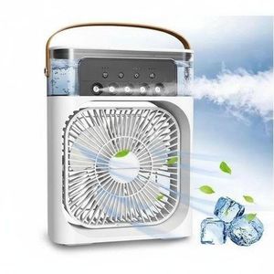 ABS Rafraîchisseur d'Air Portable 4 en 1 – Ventilateur, Brumisateur, Veilleuse LED et Humidificateur