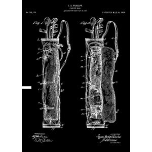 Caddy bag patent  Poster Chambre Haute Qualité