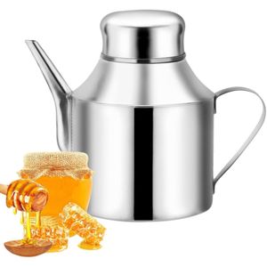 Pot à Huile en Acier Inoxydable avec Bec Verseur Anti-Goutte,24 Oz anti – Élégance et Précision pour Votre Cuisine