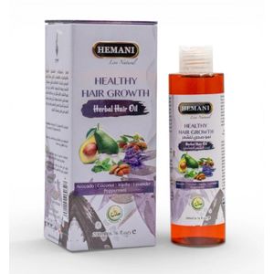 Hemani Huile Naturelle Pour la Croissance des Cheveux – Huile d’Avocat, Coco, Jojoba, Lavande, Menthe Poivrée, 200ml