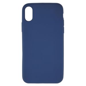 Pochette silicone pour iPhone XS Bleu marine