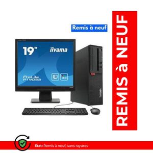 Lenovo ThinkCentre M710s + Écran IIYAMA ProLite P1905S-B2 – Intel Pentium G4400 – 4Go RAM – 500Go HDD – Intel HD Graphics 510 (Remis à neuf)