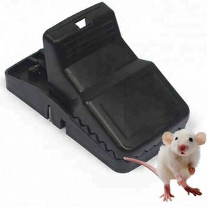 Piège à Souris Noir Réutilisable en ABS avec Mâchoires Puissantes