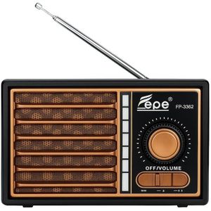 Fepe Radio portable Bluetooth générique avec radio FM, lecteur audio sans fil, appels mains libres, éclairage RGB, son puissant, entrée AUX, lecteur de carte TF