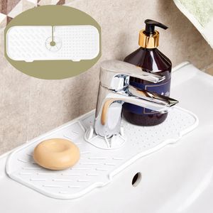Tapis de Robinet en Silicone Anti-Éclaboussures – Protection Évier – Blanc