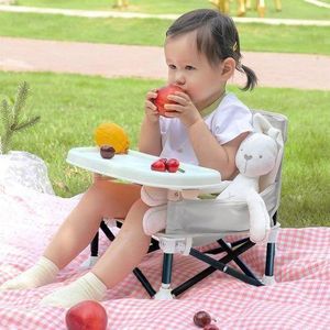 Chaise d'alimentation pliable pour bébé,chaise d'alimentation pour bébé pliable - Siège rehausseur de voyage - Siège rehausseur avec plateau amovible pour bébé, Table à manger, Camping, plage, chaises