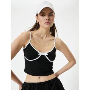 Top court noir sans manches pour femmes, débardeur décontracté, Sexy, Tank crop Top
