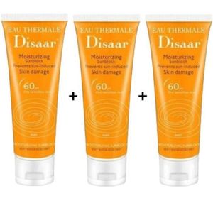 Disaar PACK 3 Crèmes solaire hydratante  SPF60,