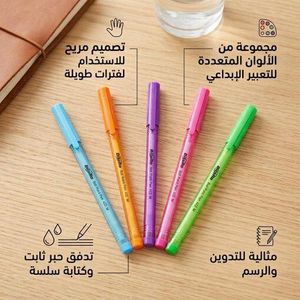 Pack de Stylos à Bille Colorés Pour Écriture Fluide et Dessin - Multi-Usages 6 PCS