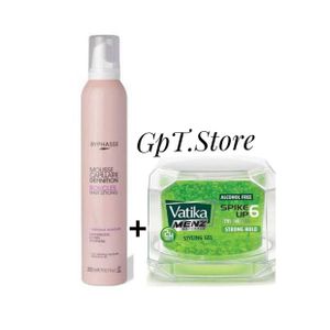 Byphasse Mousse Définition Boucles (300ml)+Vatika Gel coiffant Fixation forte Sans alcool (250ml)